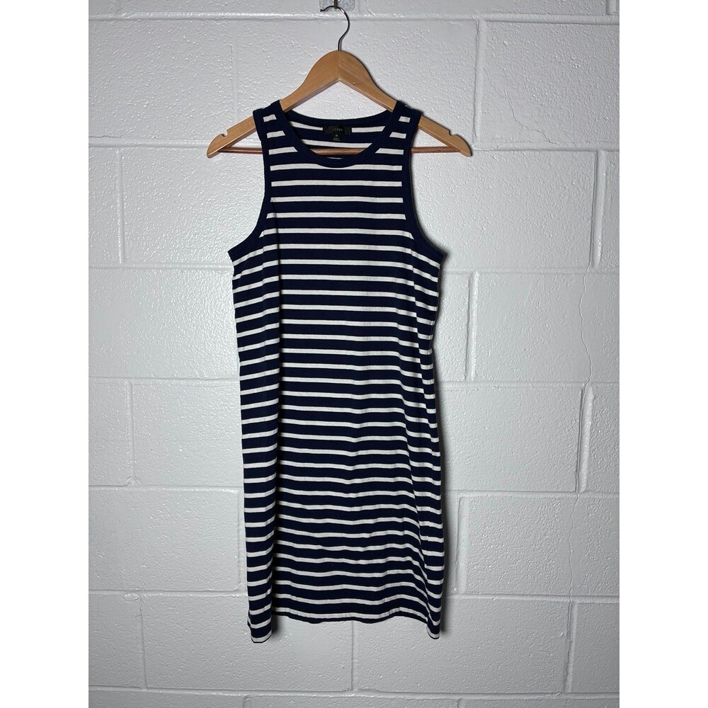 J Crew striped navy white tank dress